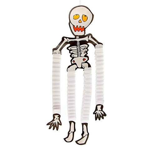 Бумажный скелет - декор на Хэллоуин